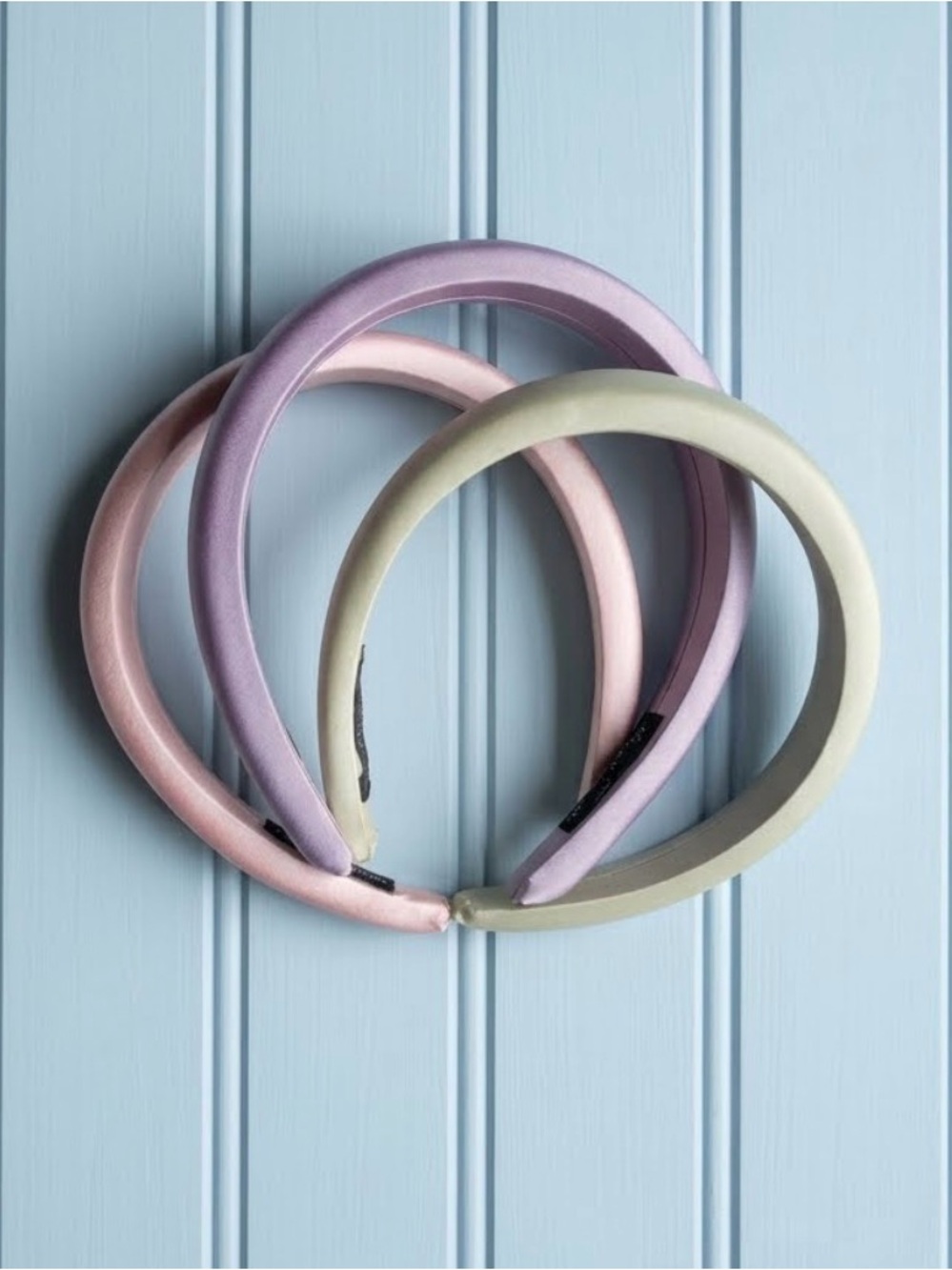 Anthropologie Satin Puffy Padded Pastel Headband Bundle